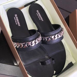 Burberry Leather Chain Sandals
